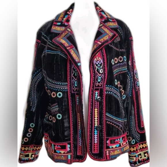 Coldwater Creek Black Blazer with Embroidery - Picture 2 of 7